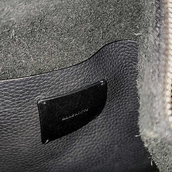 ALLSAINTS MORI BLACK PEBBLED LEATHER TOP HANDLE CROSSBODY/SHOULDER BAG - Picture 13 of 16